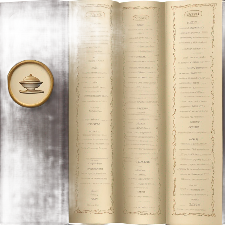 Menu book emoji