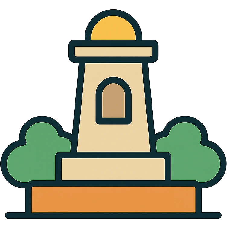 Public land and property with official landmark monument - representing Domanilité Publique emoji