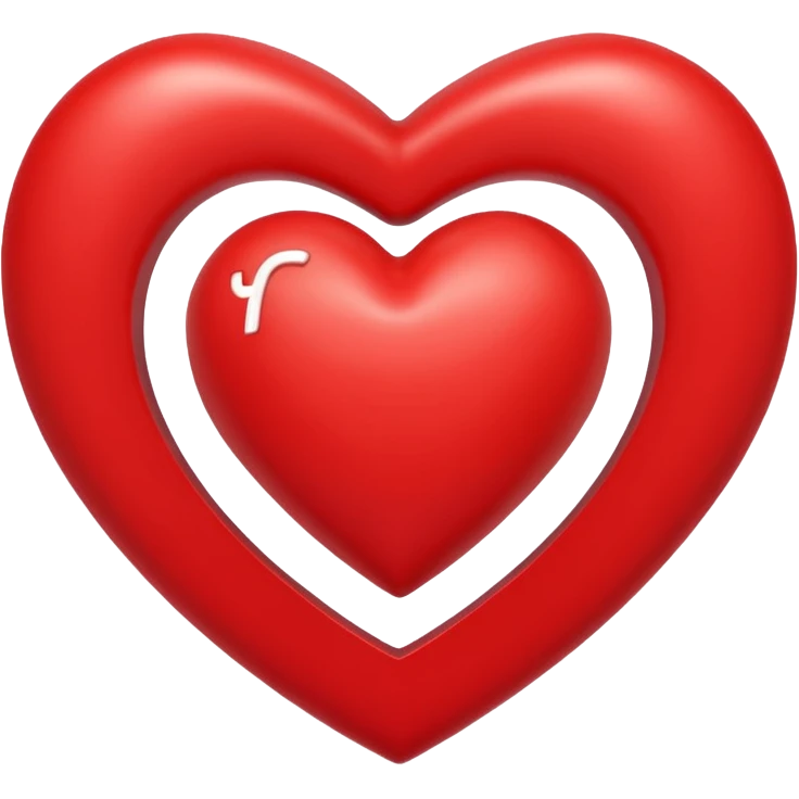 un corazon rojo con la letra f en el centro pero para un emoji{ emoji