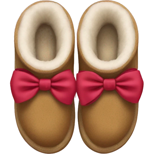 Ugg slippers with bow emoji