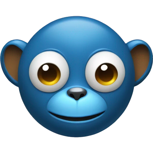 blue monkey sphere  emoji