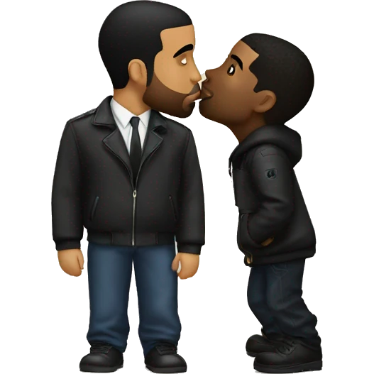 Pdiddy kissing drake emoji