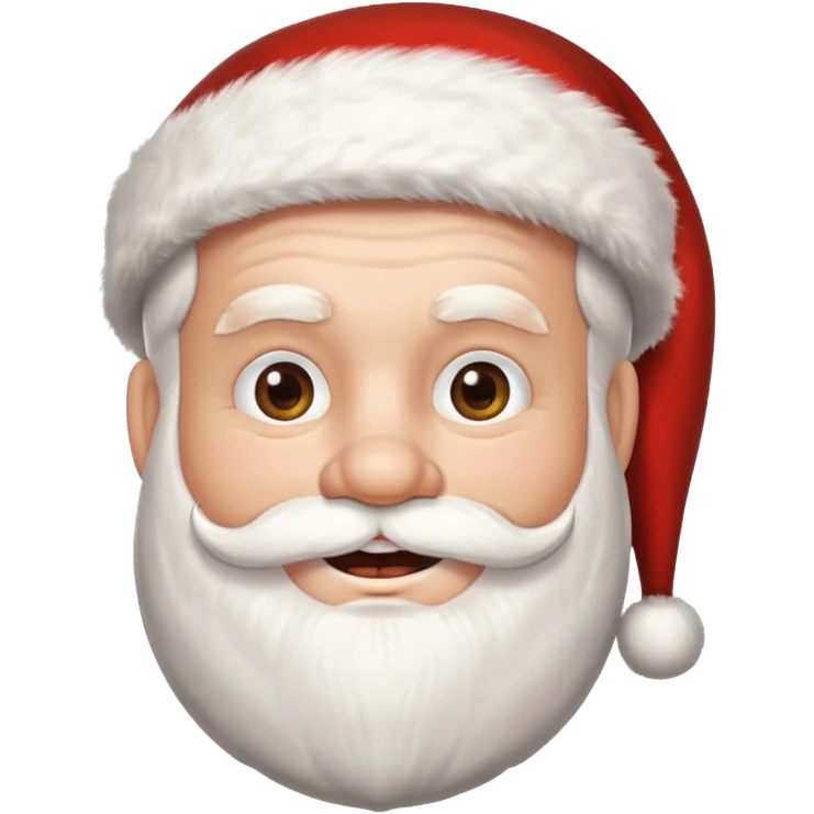 santa with onlu mustache no beard emoji