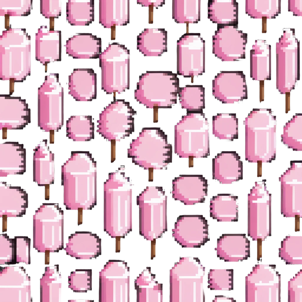 pastel pink cotton candy on a paper stick, soft and whimsical emoji