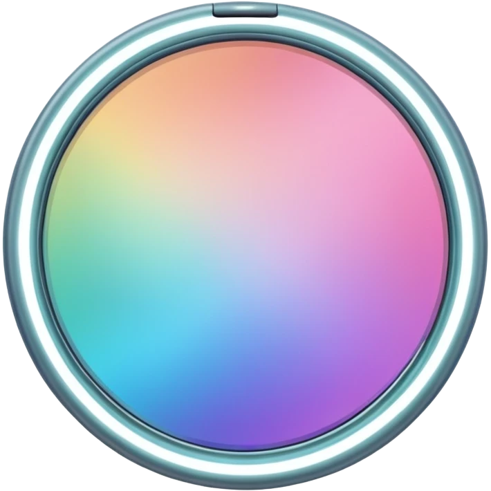 Iridescent makeup mirror emoji