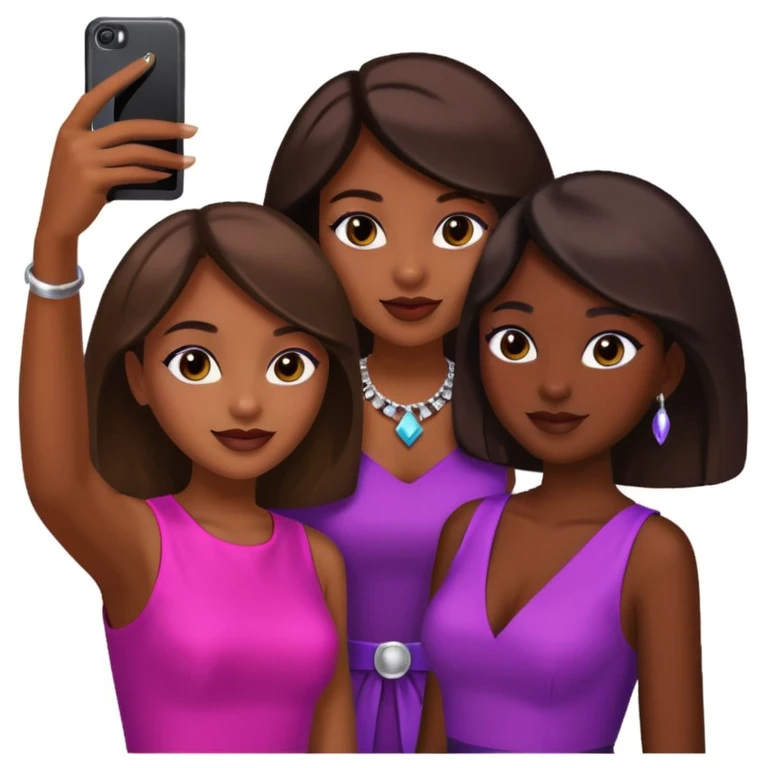 girls taking selfie in club emoji