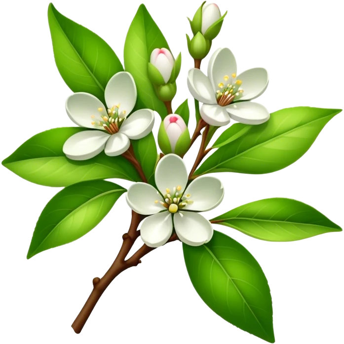 bouquet Apple blossom, luxuriant, stem, leaf, bud emoji