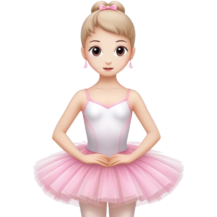 white pink soft ballerina  emoji