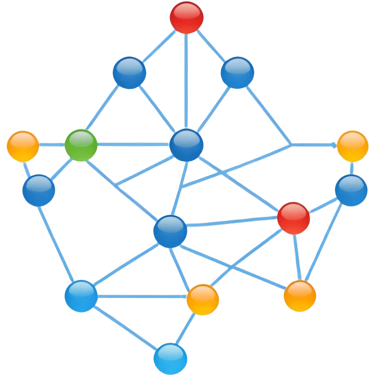 sitemap diagram with connected nodes emoji
