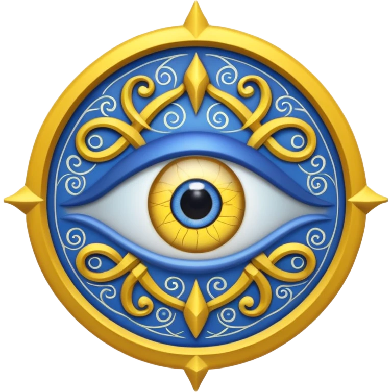 Wiz 101 casting sigil blue and yellow myth eye inspired school emoji