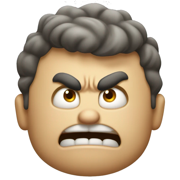 Angry, almost cartoonishly angry guy yelling "FRIP! emoji