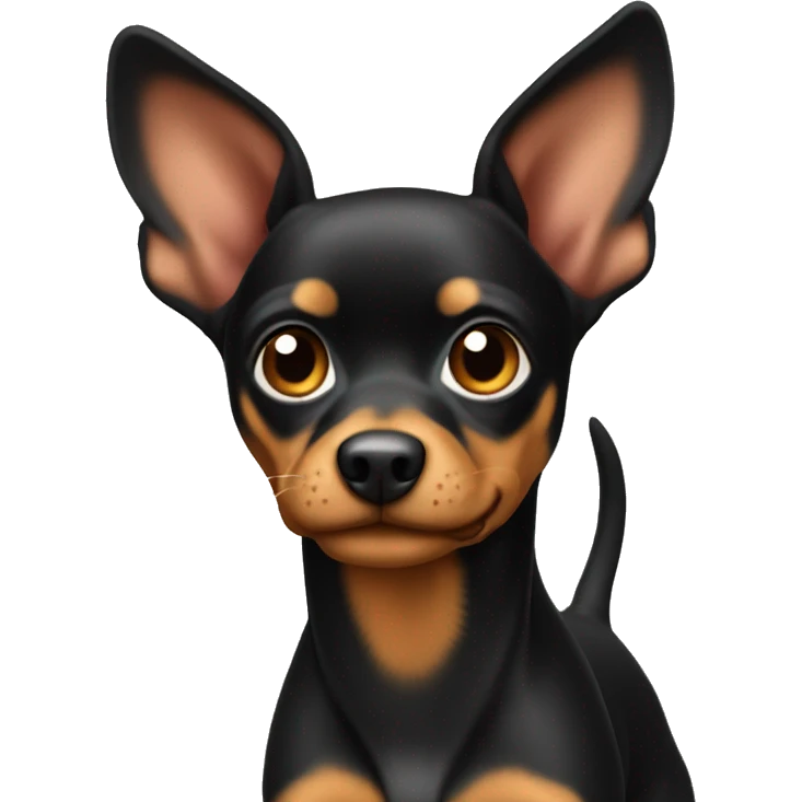 Black and tan miniature pincher  emoji