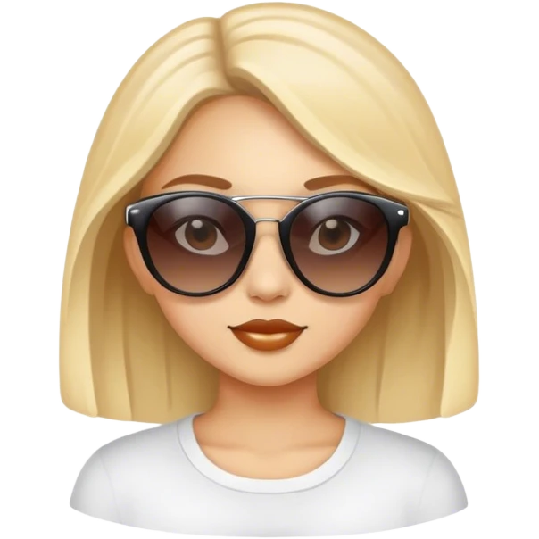fashion girl wearing sunglasses  emoji
