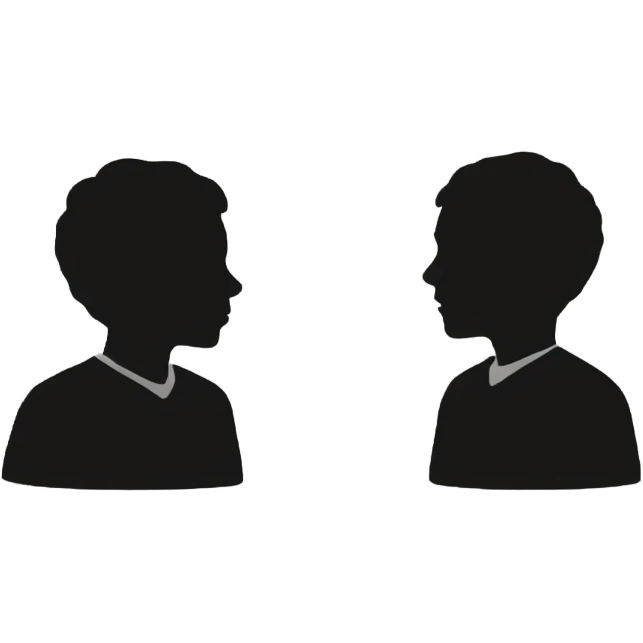 two persons silhouettes emoji