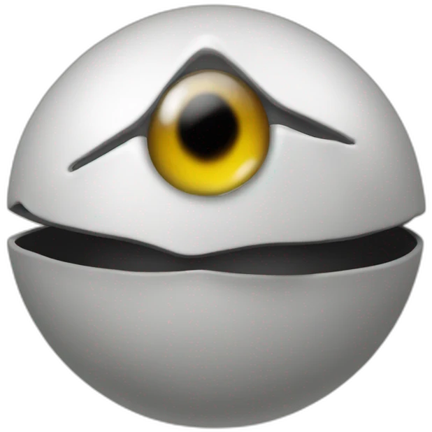 3d sphere with a cartoon Drowned skin texture with Eye of Horus emoji