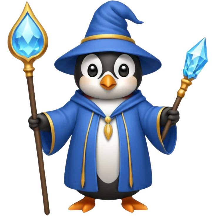 Penguin Wizard emoji