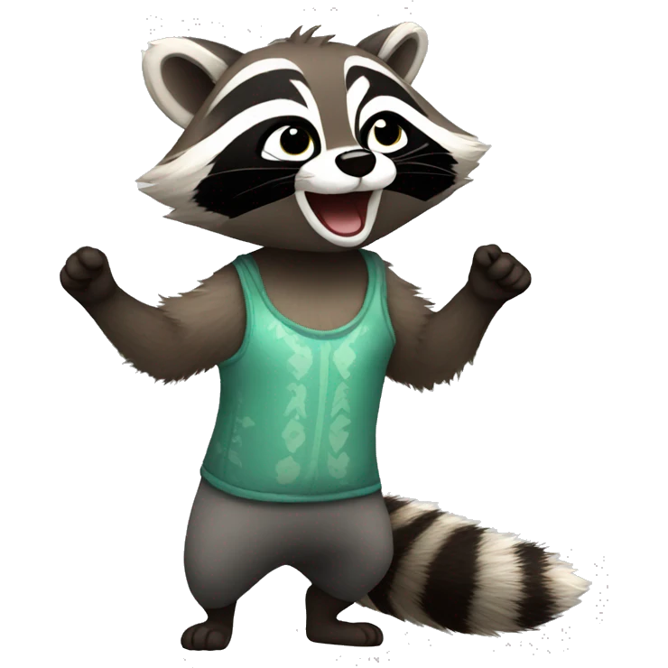 racoon pedro dance emoji