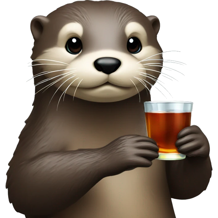 Otter drinking a shot of fernet emoji