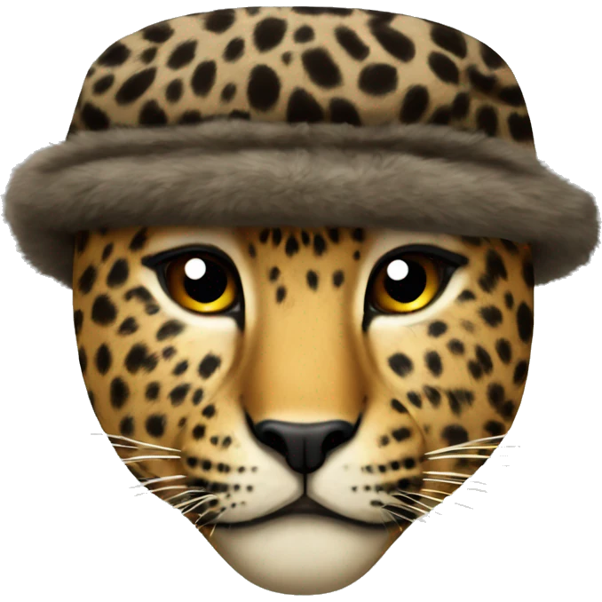 leopard ushanka emoji
