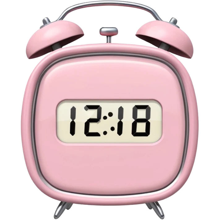Please make me an alarm clock digital that will show six o'clock in the morning and make it in the style of ios 18.1 and aesthetic and the color is light pink  emoji