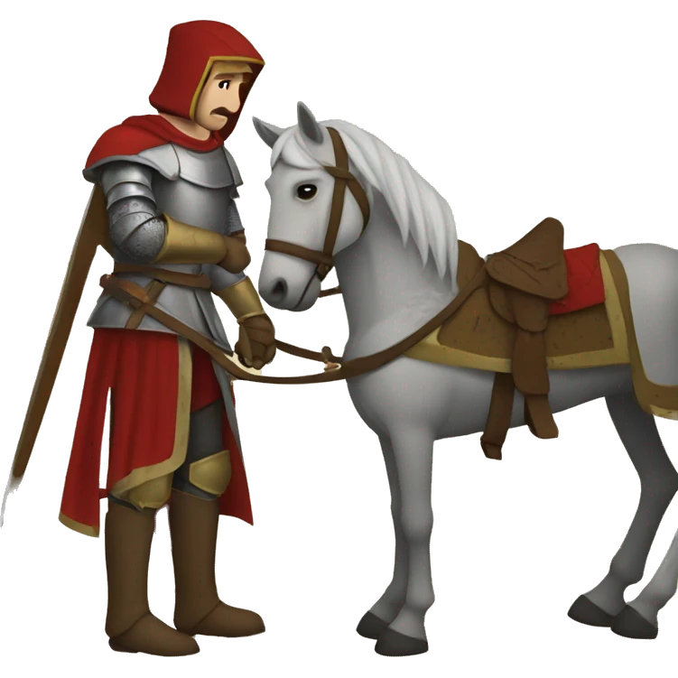 caballero medieval ante reina emoji