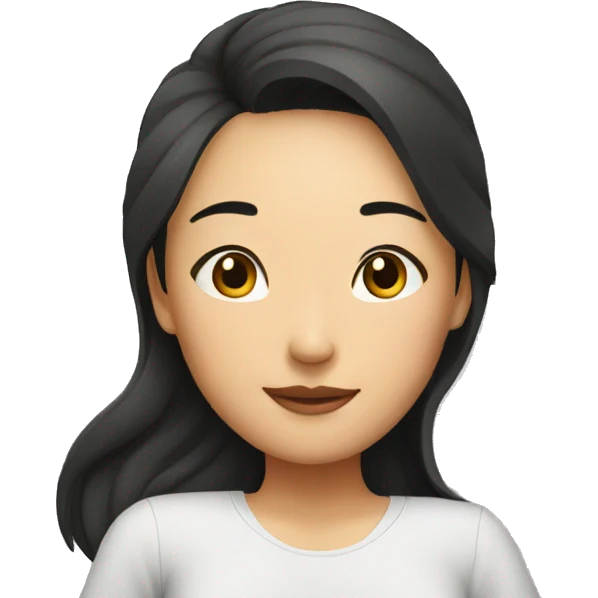 Asian girl relaxing in hotel emoji