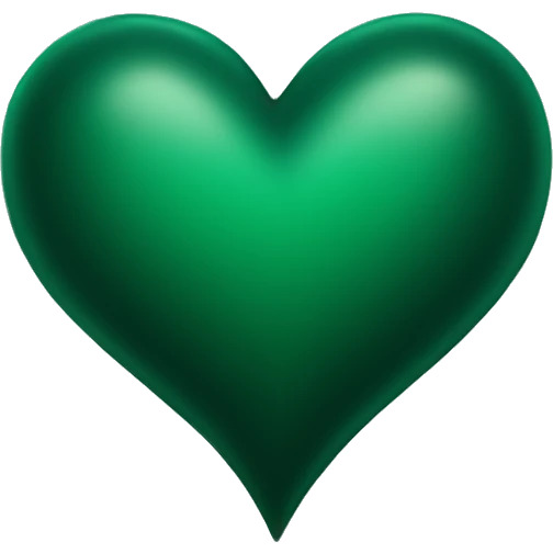 Dark green heart emoji