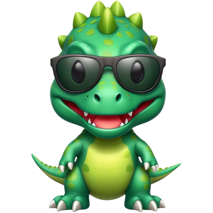 Dino wearing sunglasses emoji