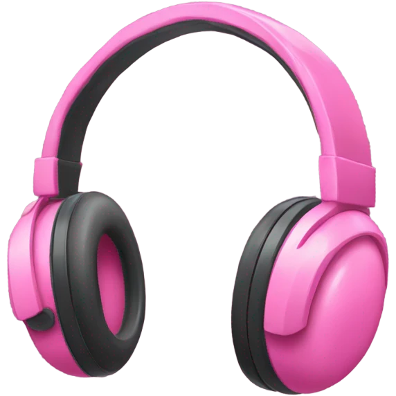 pink headset emoji