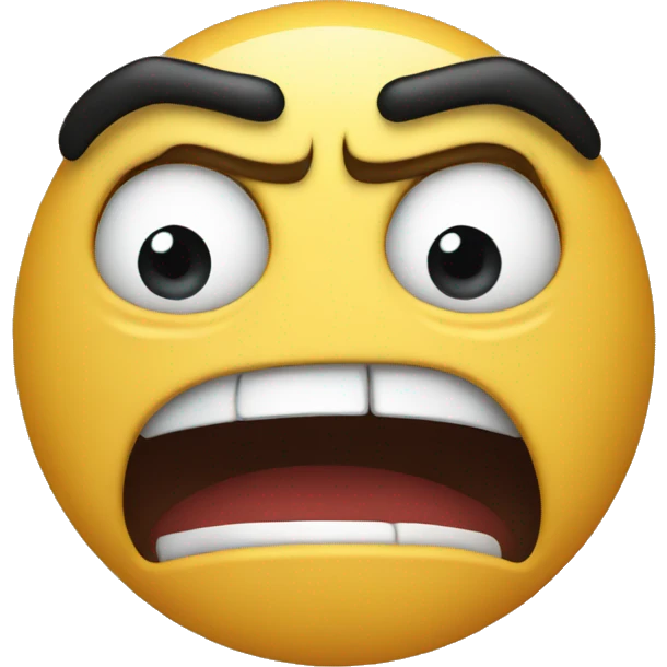 Angry face emoji