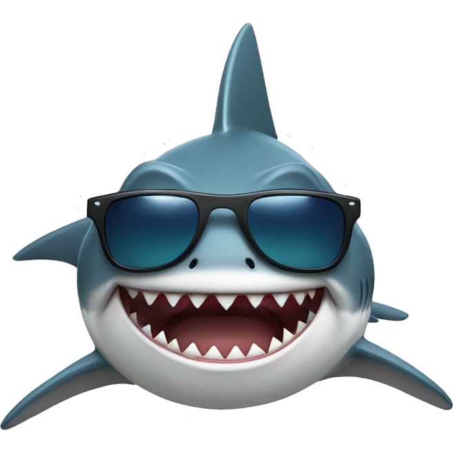 Shark with sunglasses  emoji