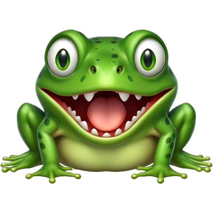 Angry screaming frog emoji