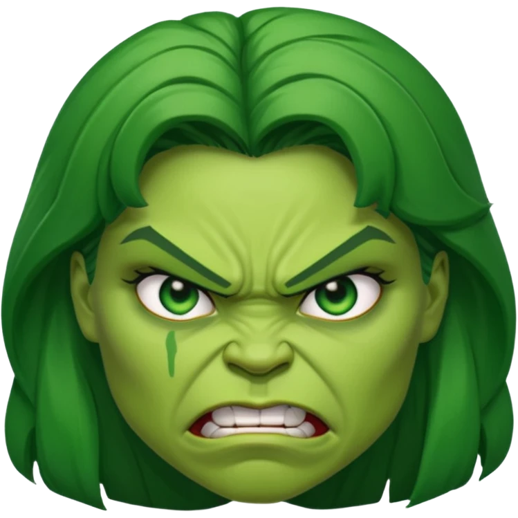 female hulk face only emoji