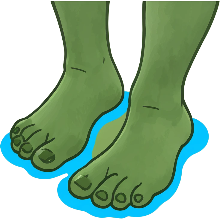 Feet with green smell rising from it  emoji