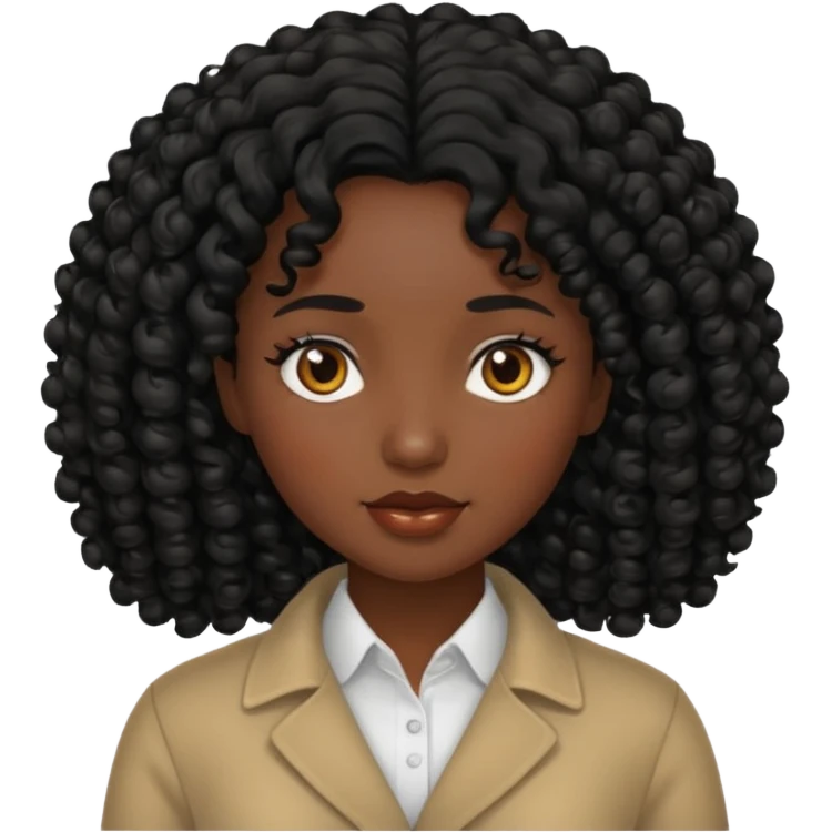 zumbi de cabelo cacheado feminina emoji