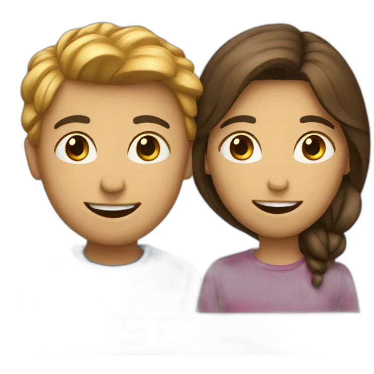 Two people talking face to face emoji