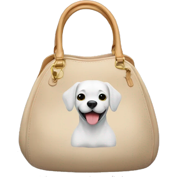 Purse with dog inside emoji