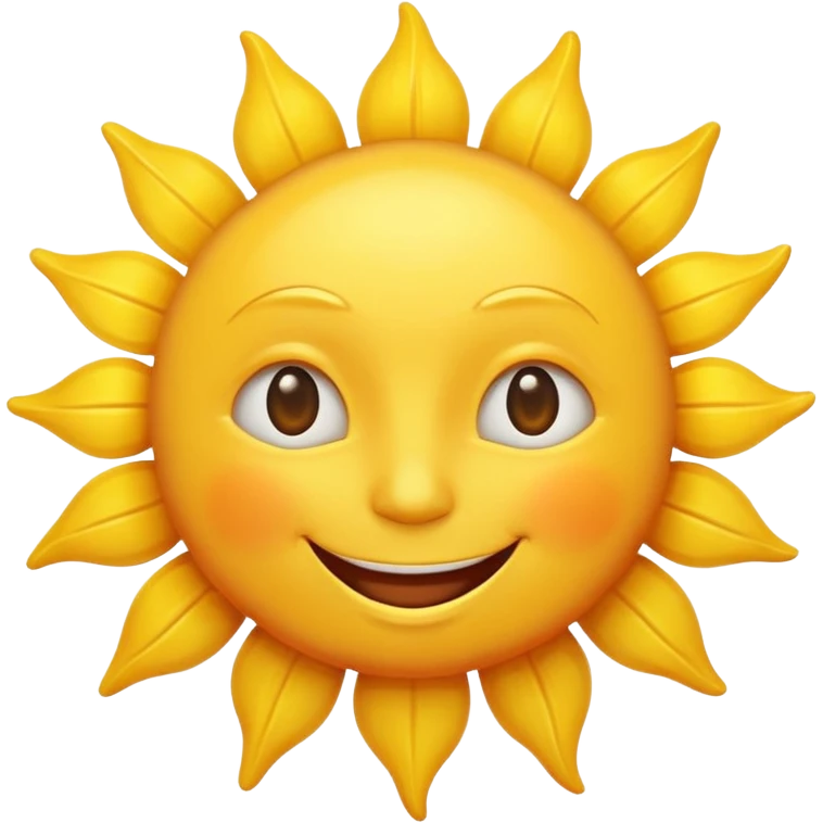 smiling sun emoji, simple and cheerful emoji