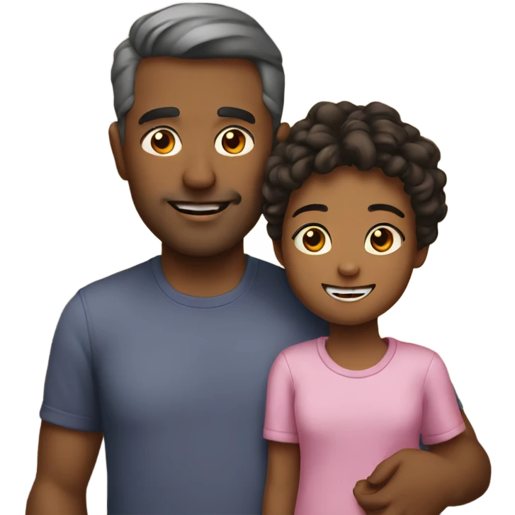 A father with his daughter  emoji