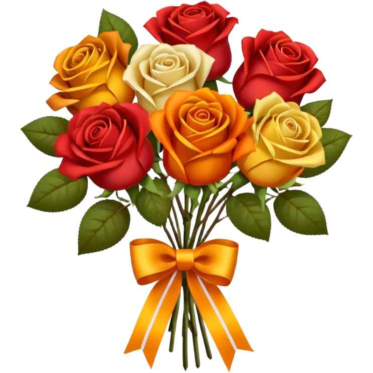 Bouquet roses satin autumn emoji