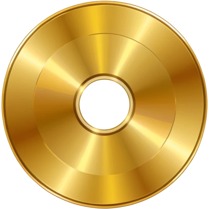 gold CD with a scratch emoji