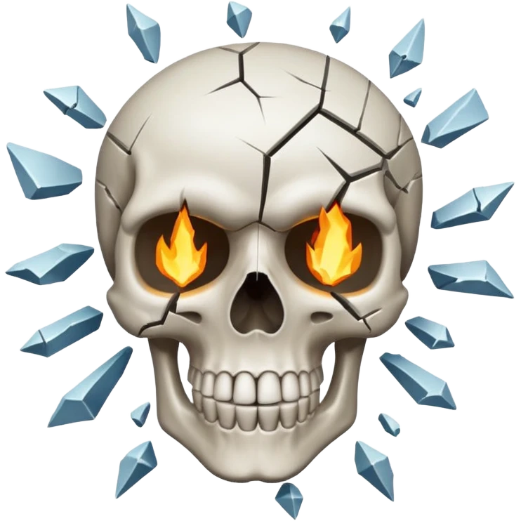 Skull with head explode emoji