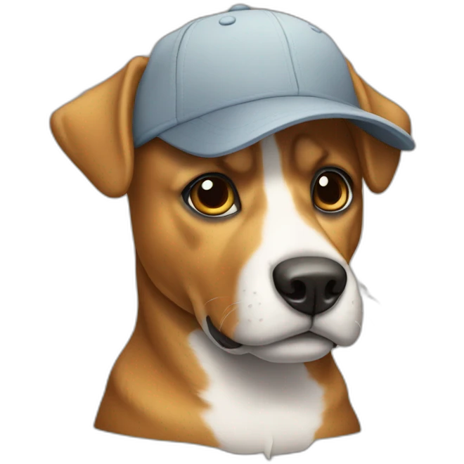 Perro con gorra emoji