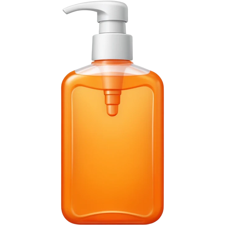 Square-shaped orange-colored shampoo - No product description emoji