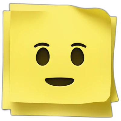 A single yellow post-it note emoji