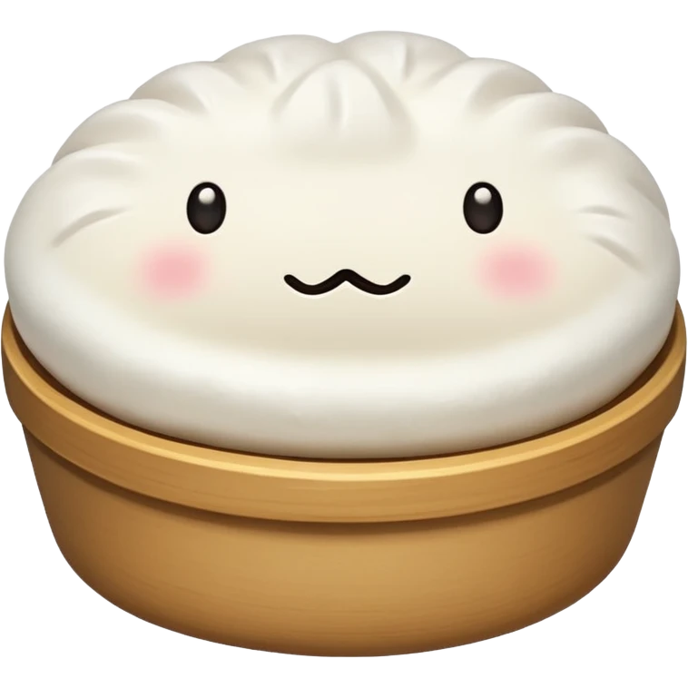 one NORMAL steamed bun WITH NO FACE!!! just a NORMAL STEAMED BUN!!! emoji