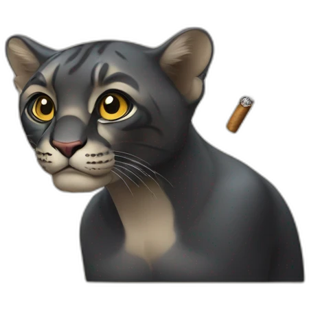 Panthère qui fume le cigare  emoji