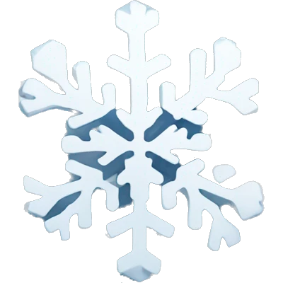 Snowflake on mountain top emoji
