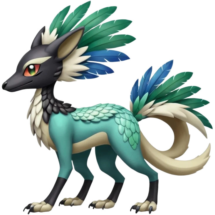 Meloetta-Vernid-Lombax-Sergal-Pokémon-Fakémon-fusion-hybrid-creature emoji