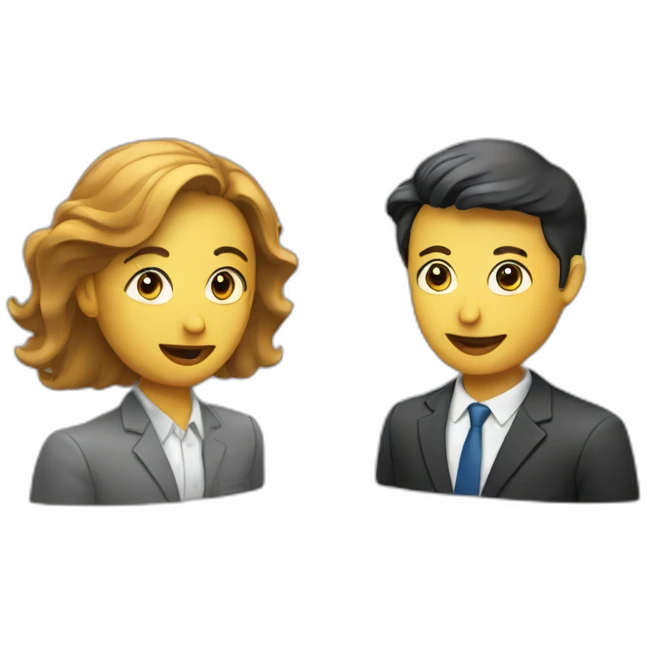 person interviewing another person for a job emoji